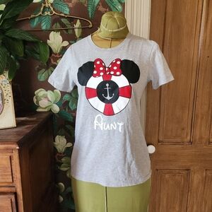 NEXT LEVEL APPEARAL Minnie Mouse Top with Anchor Size Medium